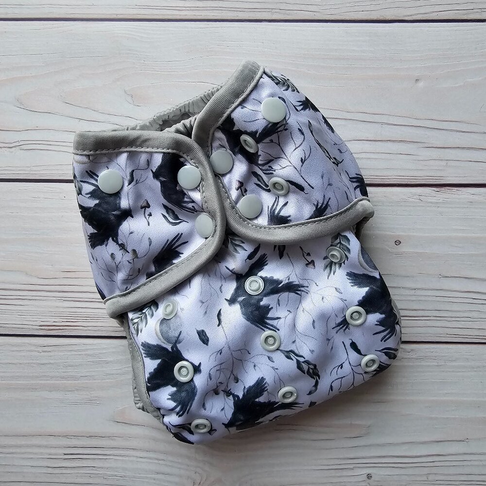 NEW Lighthouse Kids Signature Switch Cover System All-in-Two Diaper - Poe (bird)